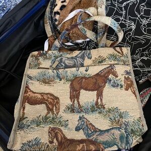 Horse Tapestry Tote Bag